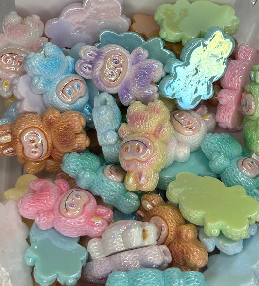 Labubu Flat-back Beads