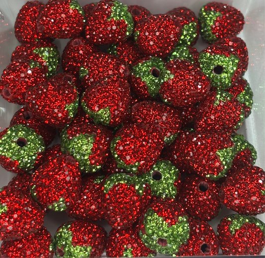 Rhinestone Strawberries For Pens