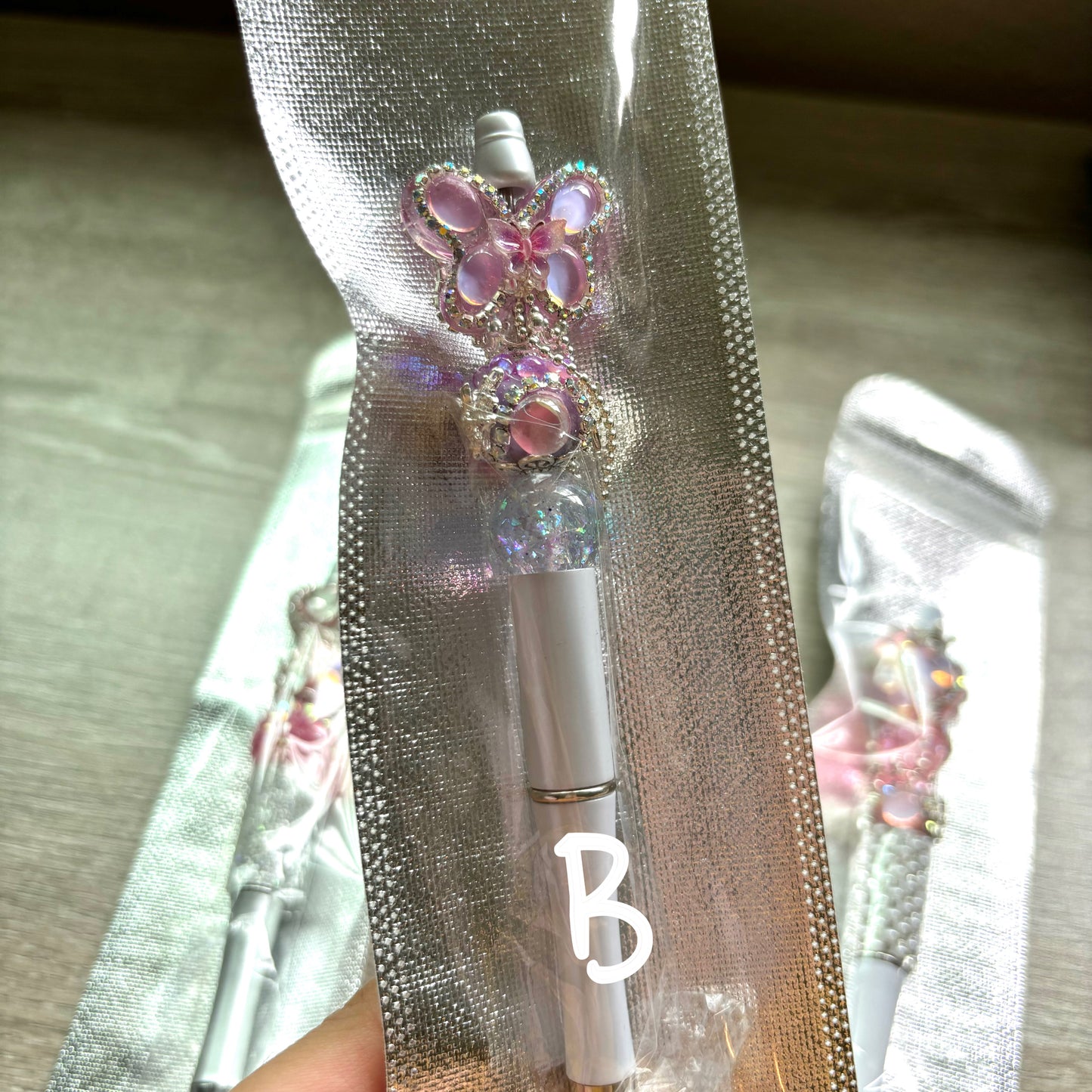 Beadable Pens - Pink & Purple