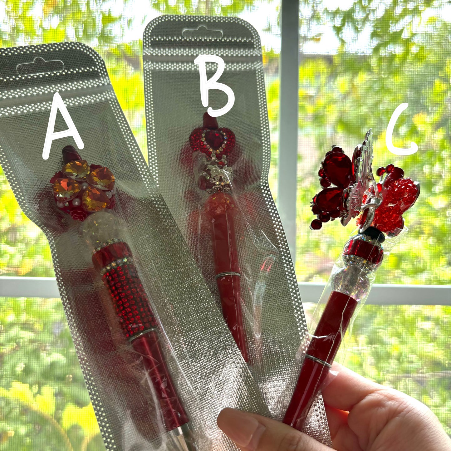 Beadable Pens - Red